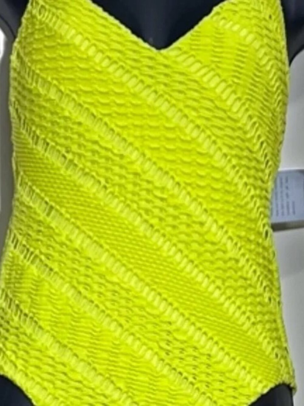 NWT SEAFOLLY Marrakesh V Neck One Piece SWIMSUIT Size US 8 Wild Lime - Picture 4 of 11